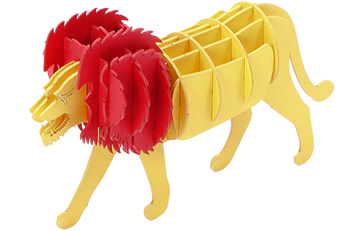 3D paper model Lion