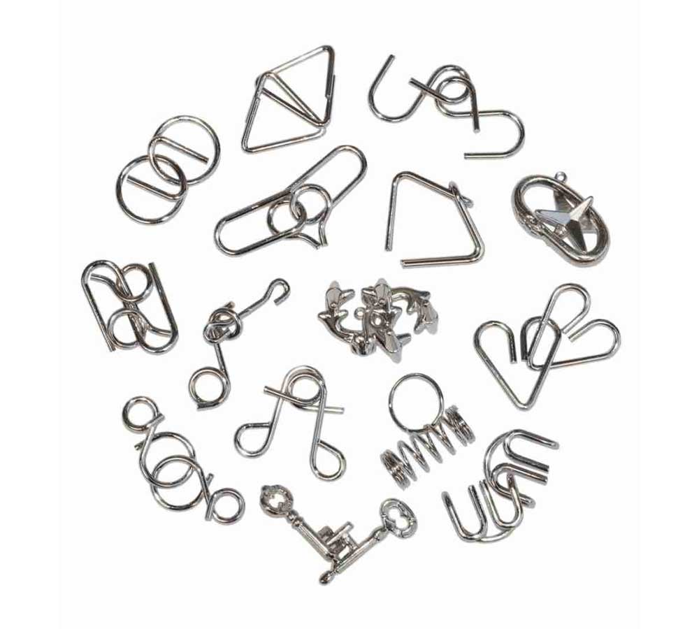 Set 15 in 1 blue metal puzzle - Image 2