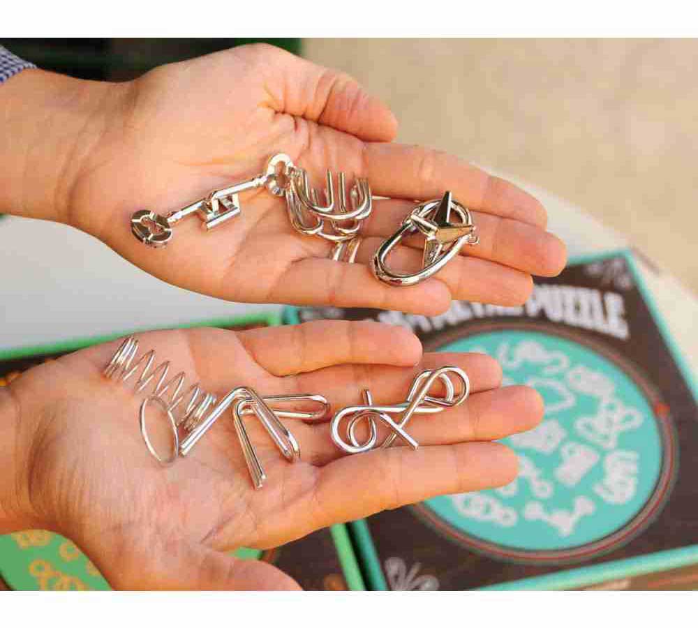 Set 15 in 1 blue metal puzzle - Image 4