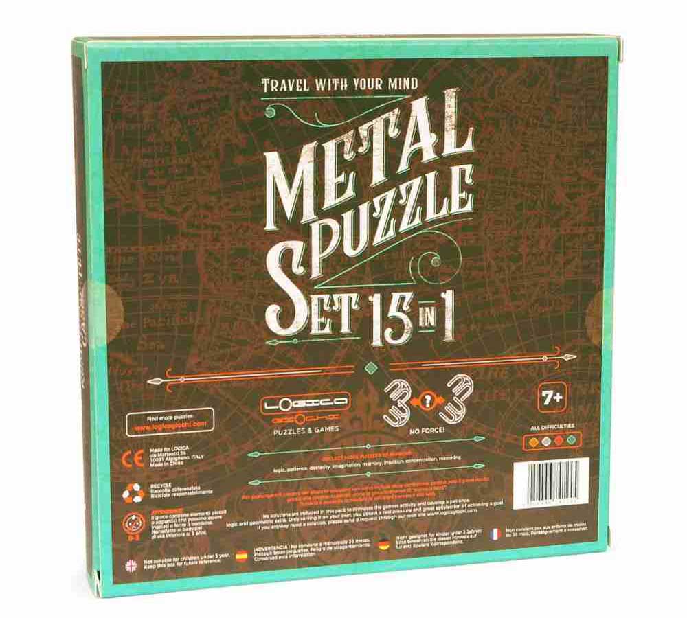 Set 15 in 1 blue metal puzzle - Image 3